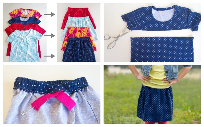 Юбка из футболки Юбка из футболки