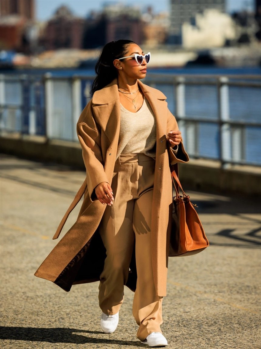 Образы с бежевым пальто Образы с бежевым пальто