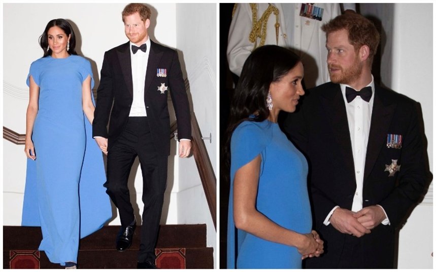 Голубое платье с накидкой