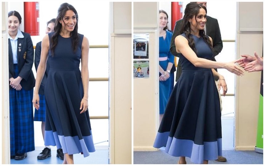 Двухтонное платье