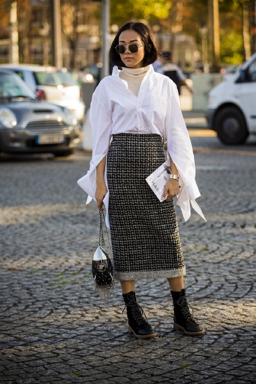 Свитер, рубашка и юбка Свитер, рубашка и юбка