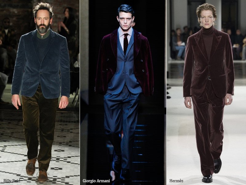Бархат мужской тренд осени 2017
