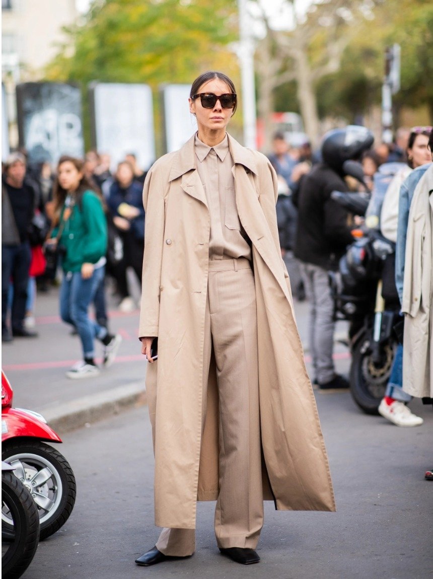 Стильный женский образ с тренчем 