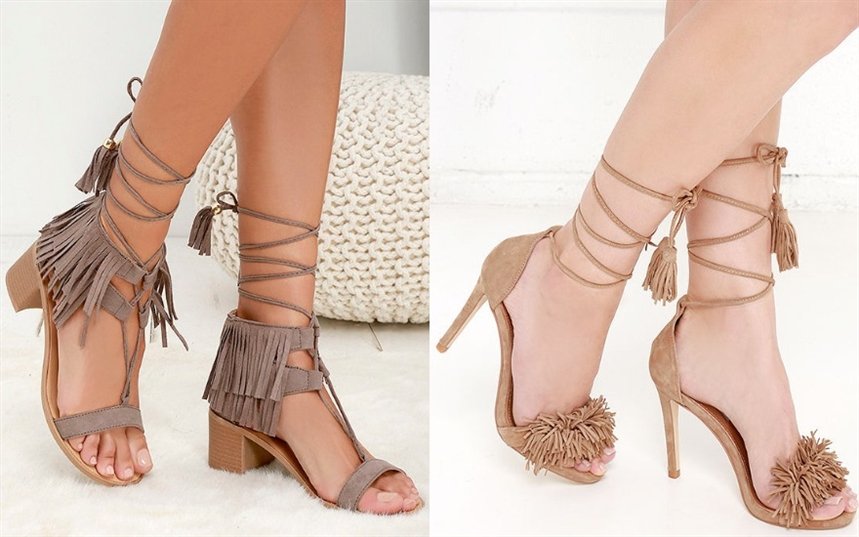 Обувь с бахромой