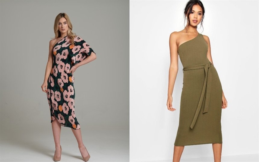 Платья с одним открытым плечом