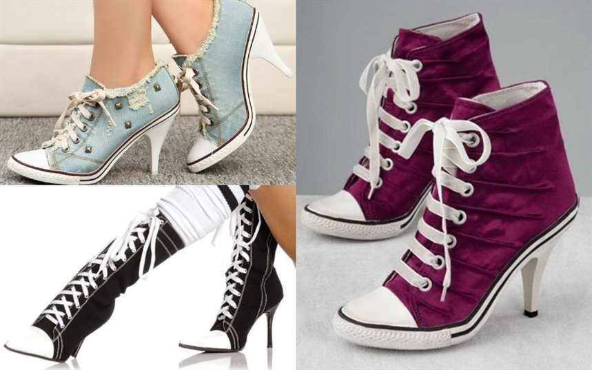 Спортивная обувь на каблуке