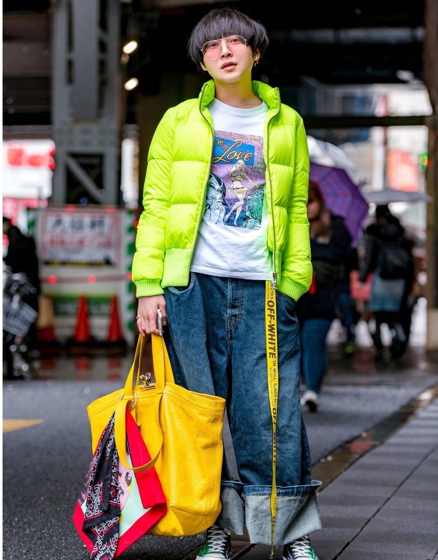 Подросток в яркой куртке 