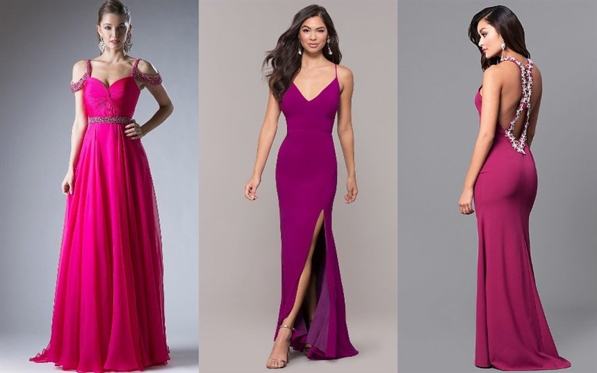 Платья в пол маджента
