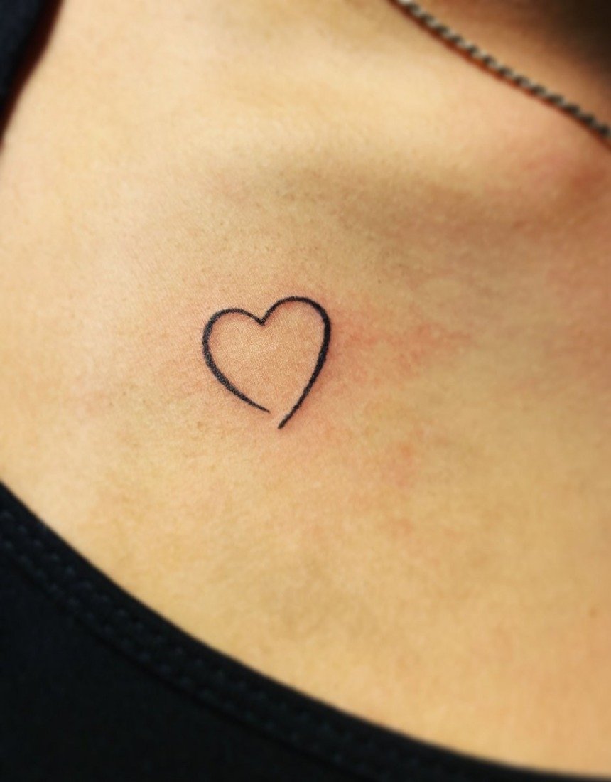 Татуировка в виде сердца 