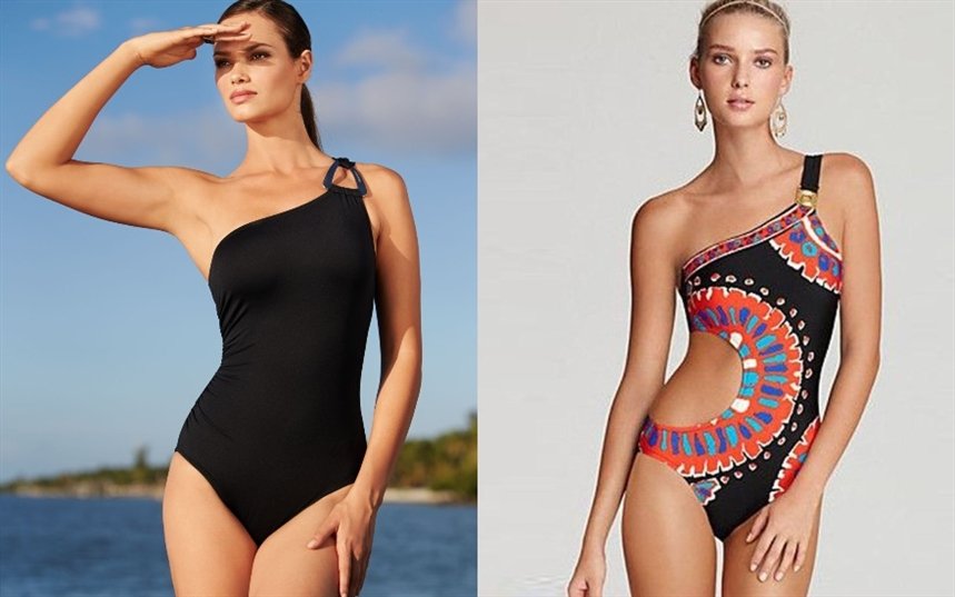 Купальники с одним открытым плечом