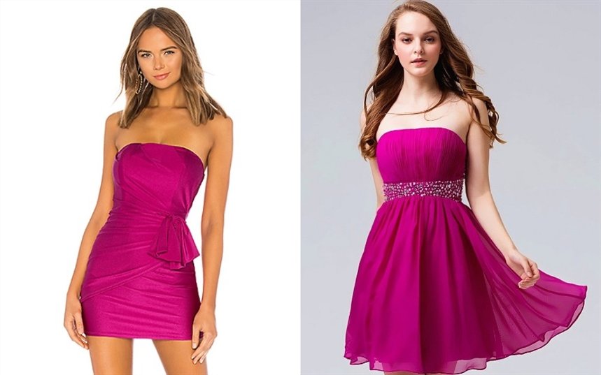 Маджента мини-платья