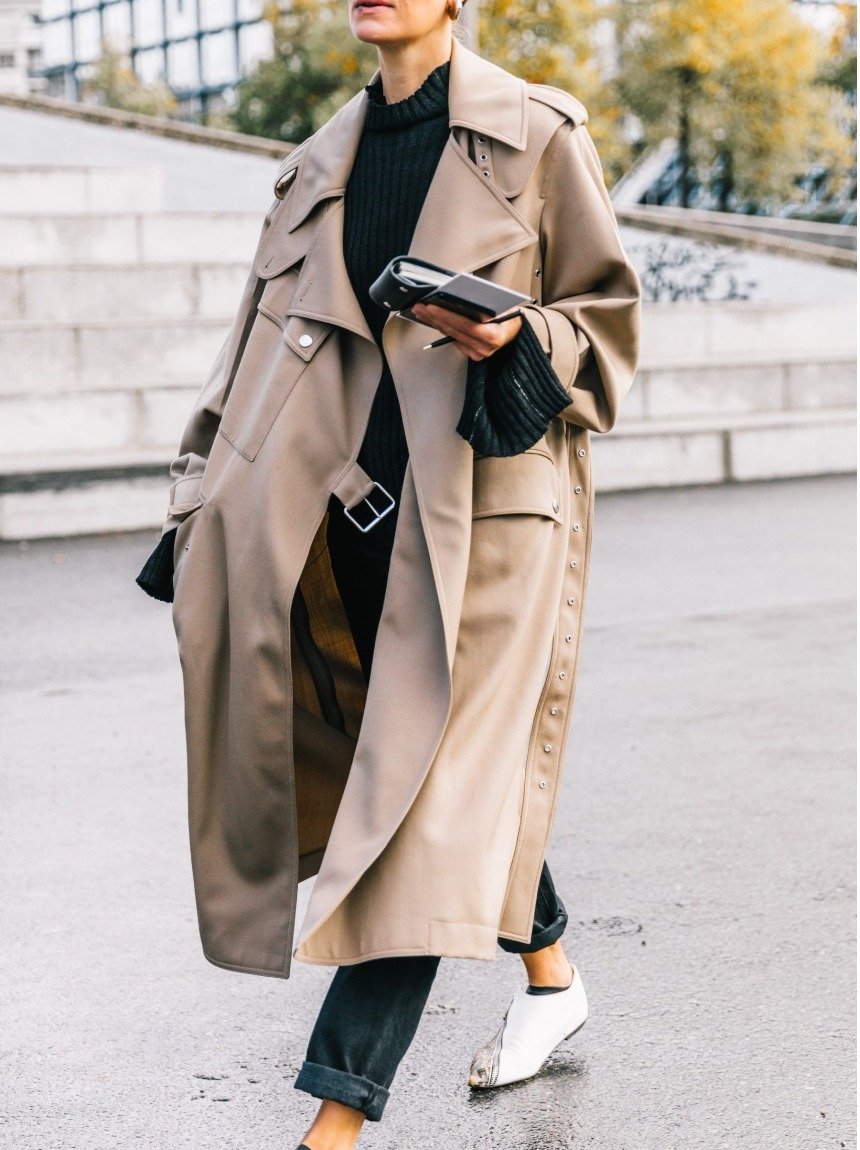 Стильный образ с тренчем 