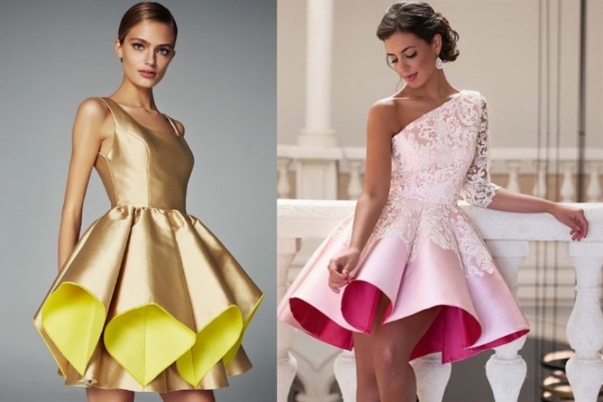 Платья с контрастной изнанкой