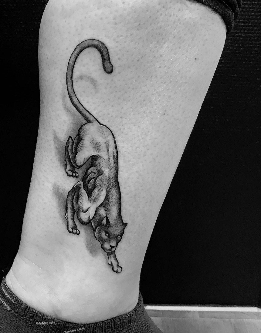 Татуировка с пантерой