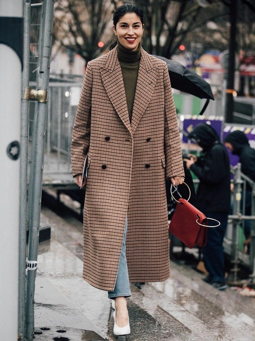 Стильный женский образ с пальто