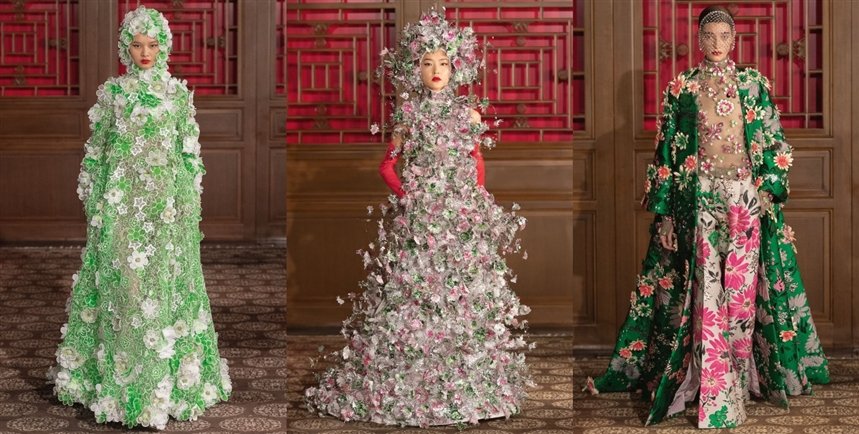 Объемные цветы Valentino