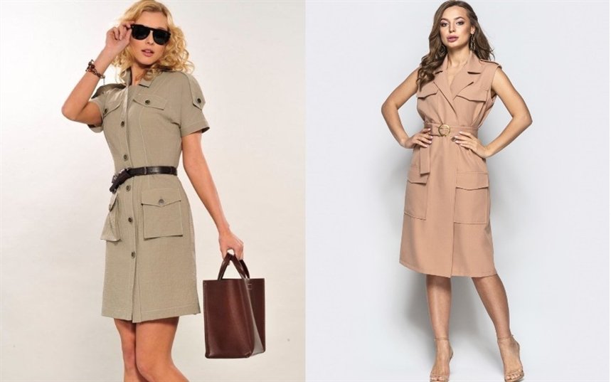 Платья в стиле сафари