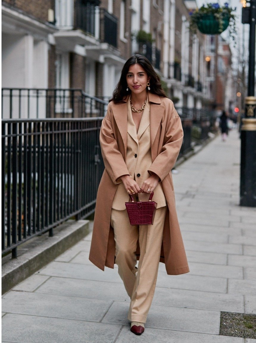 Стильный женский образ с пальто