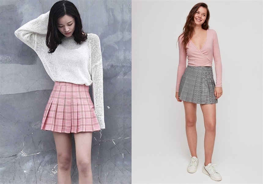 Юбка в стиле школьницы