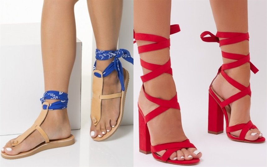 Обувь с лентами