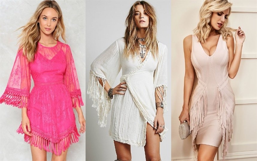 Платья с бахромой