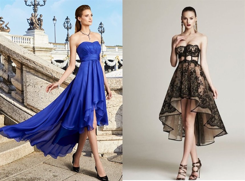 Платья с асимметричным подолом