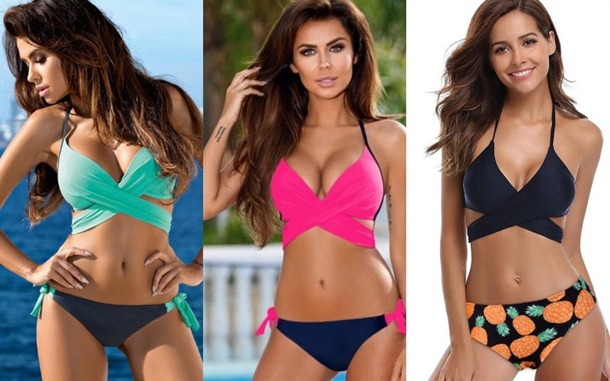 Купальники с запахом крест-накрест