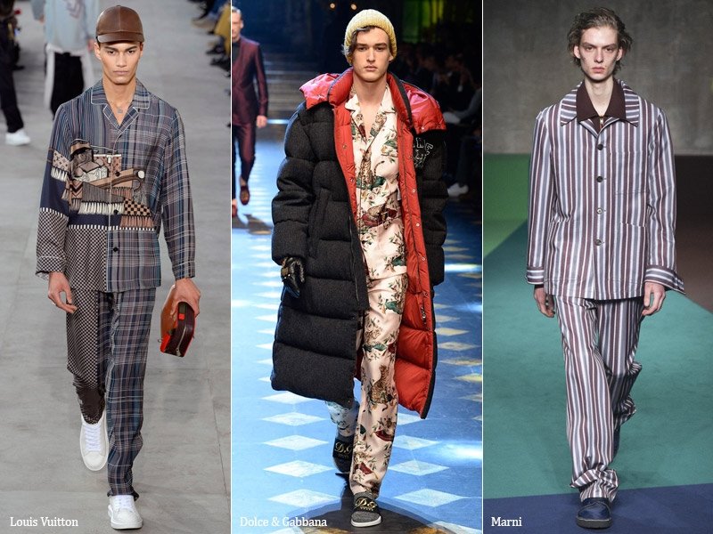 Пижамный стиль мужской тренд осени 2017