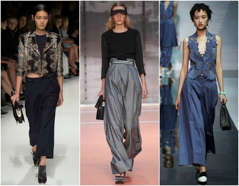 Тренд весны широкие брюки