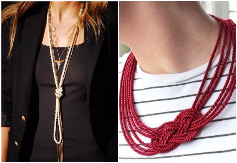 Ожерелье с узлом антитренд  Ожерелье с узлом антитренд