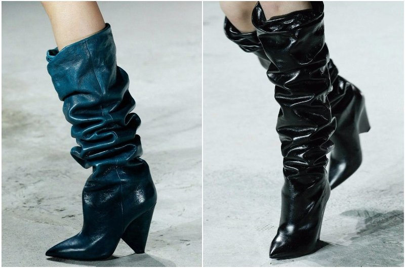 Сапоги гармошкой тренд обуви зима 2017-2018