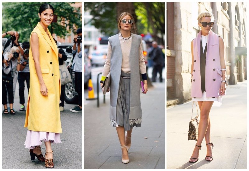 Удлиненный жилет тренд 2017 Удлиненный жилет тренд 2017