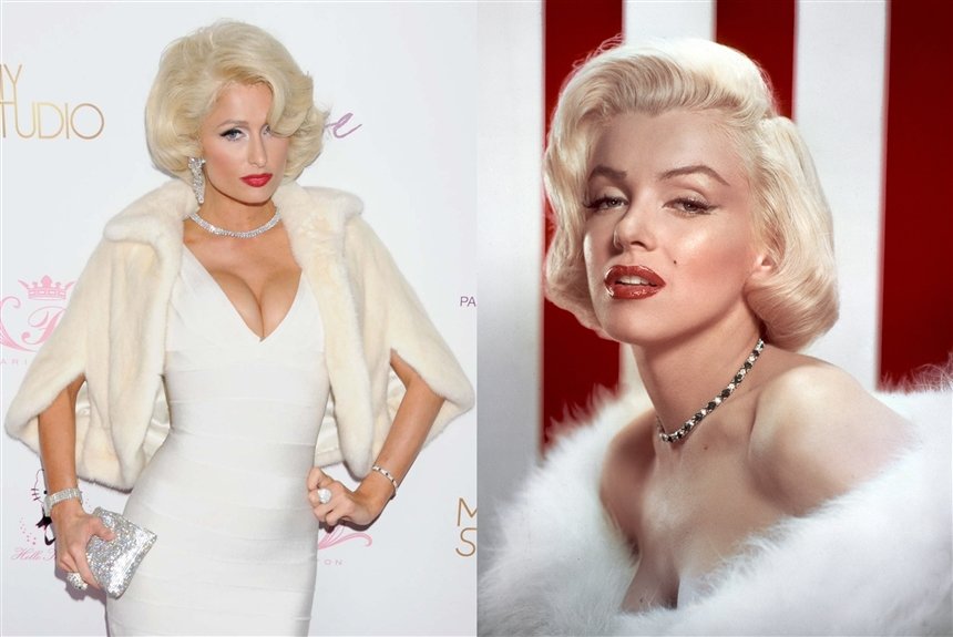 Пэрис Хилтон в образе Монро Пэрис Хилтон в образе Монро