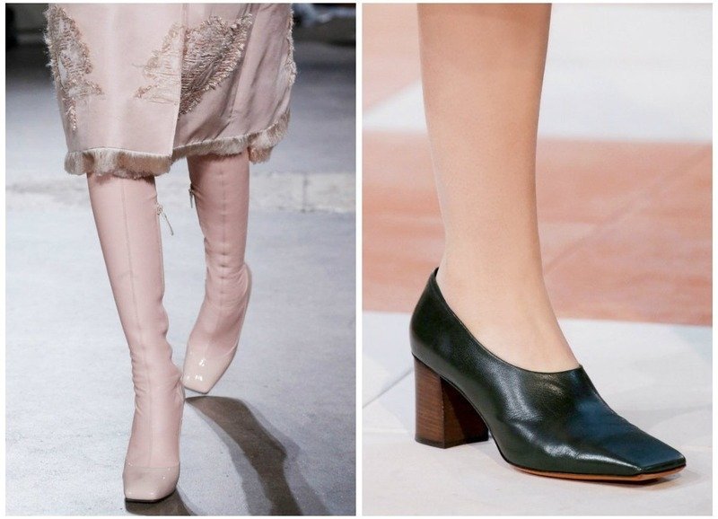 Квадратный носок тренд осени 2017 Квадратный носок тренд осени 2017