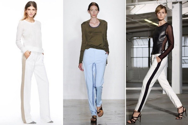 Брюки с лампасами тренд 2017