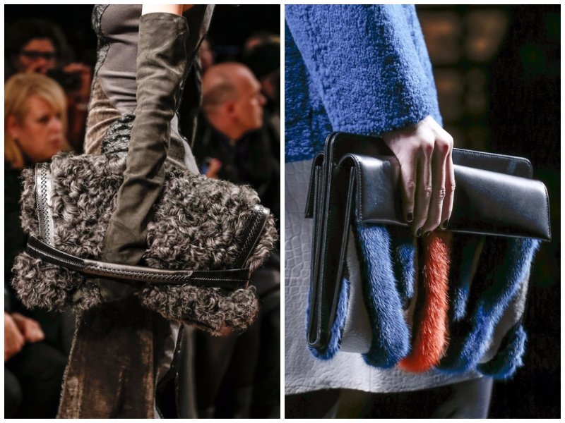 Меховые сумки тренд осени