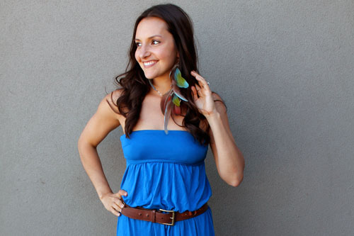 платье с  поясом