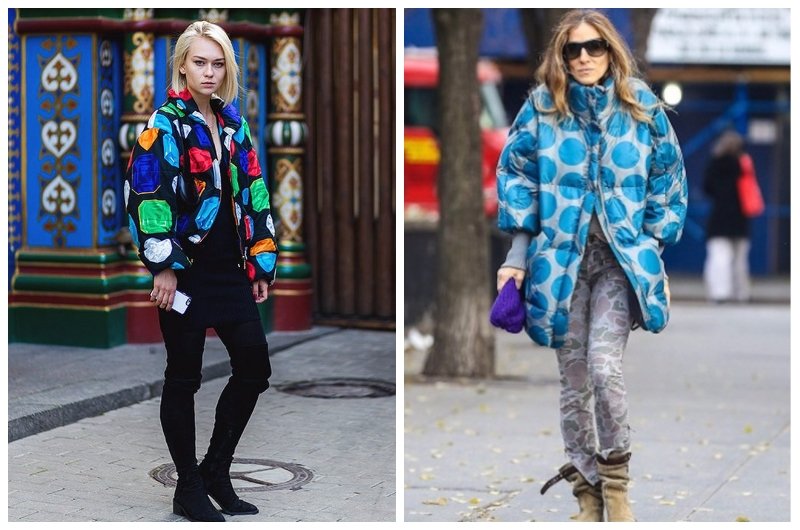 Пуховик с принтом тренд зимы 2018 Пуховик с принтом тренд зимы 2018