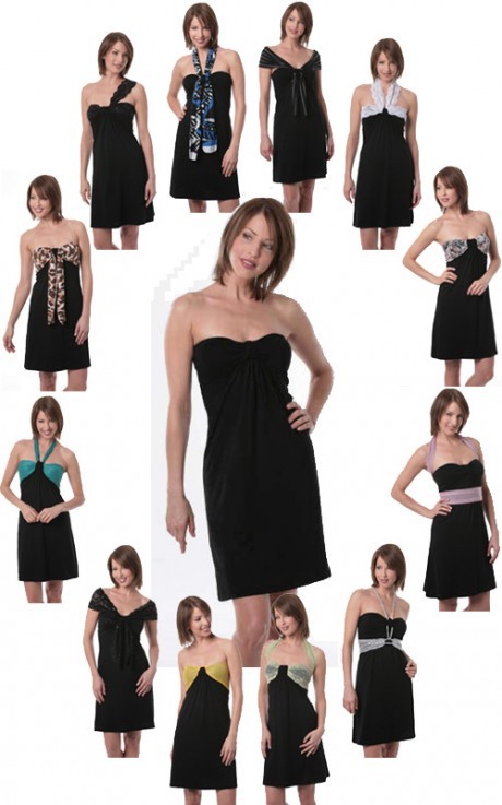 разные аксессуары для одного платья