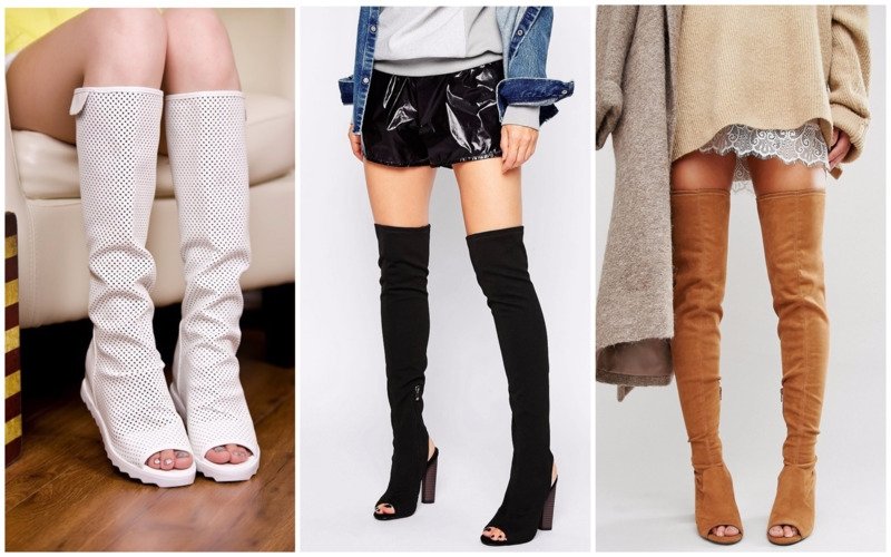 Антитренд весны сапоги с вырезом Антитренд весны сапоги с вырезом