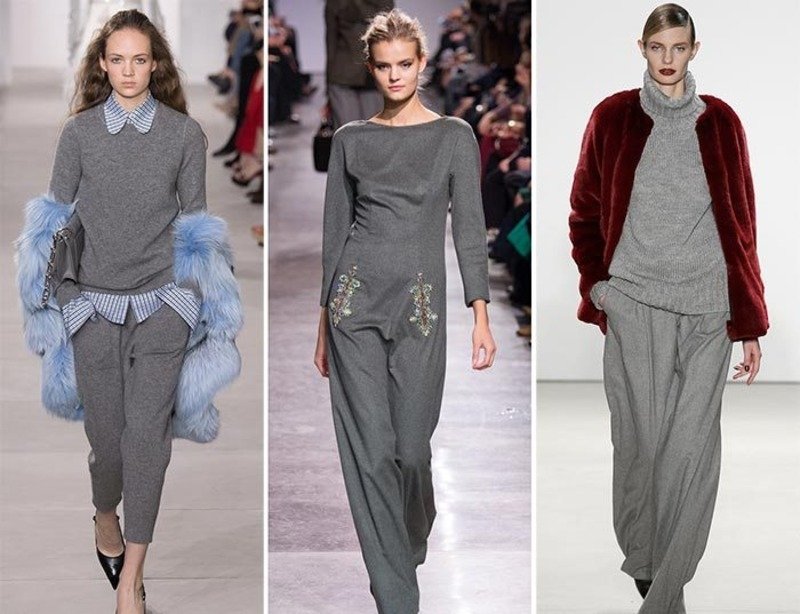 серый в тренде. серый цвет в моде. серый цвет в моде. тренды в одежде серых оттенков. серое платье с цветами.