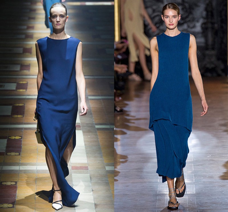 Модный синий в одежде весна 2015