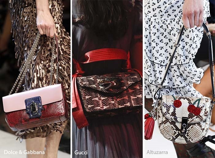 Сумки из змеи тренд 2017