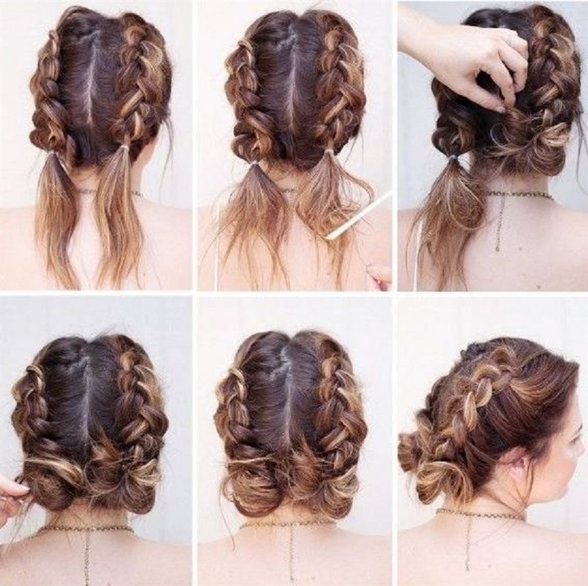 Пучки из кос