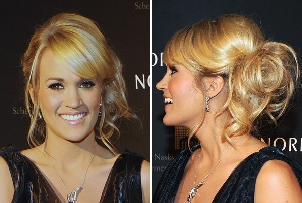 Модные вечерние прически звезд