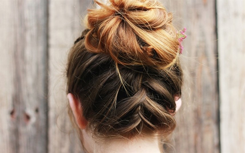 Обратная коса в узел