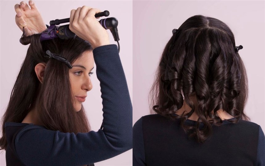 Завивка задних прядей