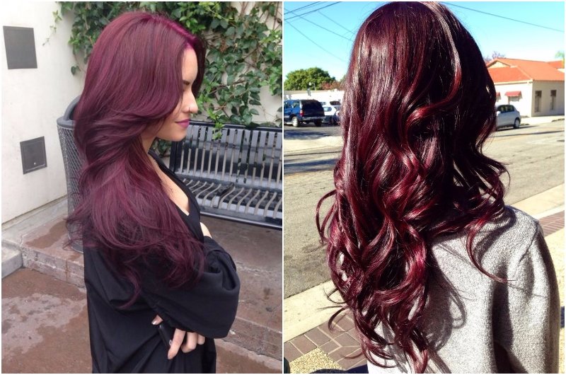 Бордо на волосах тренд осени 2017