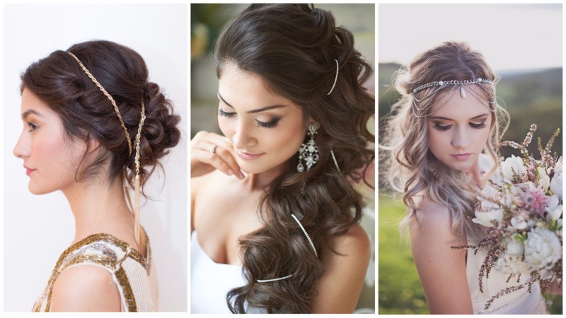 Прически с цепочками