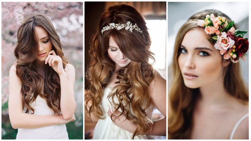 Свадебные прически с распущенными волосами